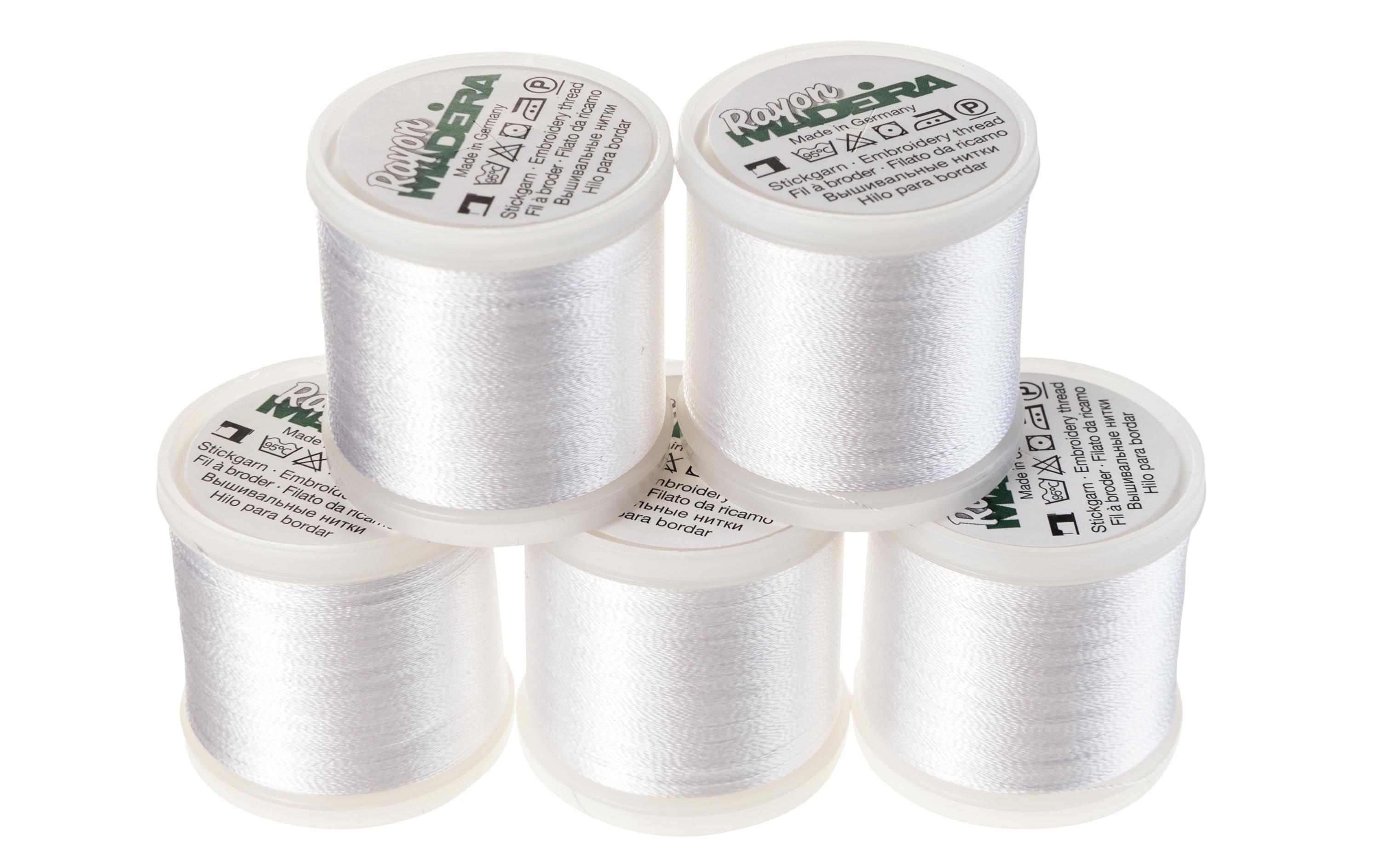Stickgarn Rayon No.40 WeissUniverselles Maschinenstickgarn