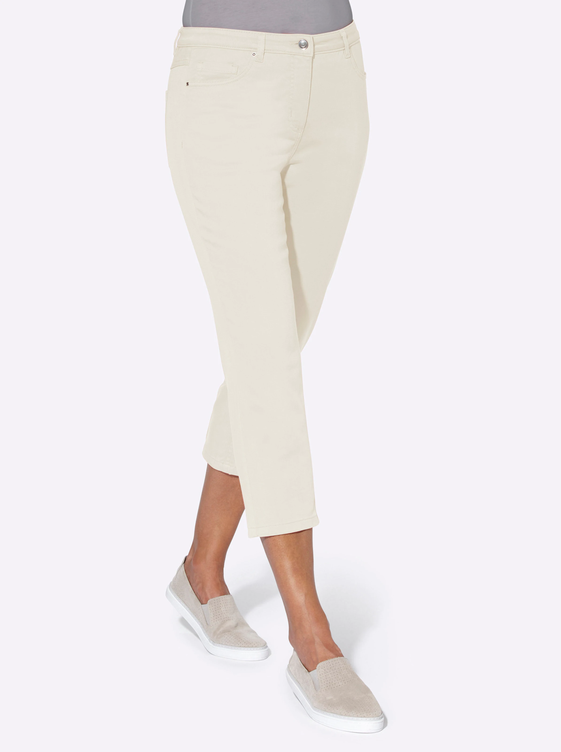3/4-Jeans in weiß