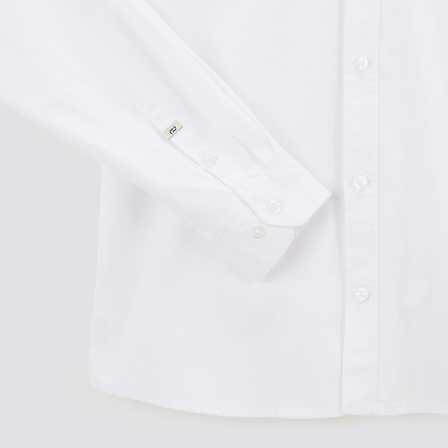 Chemise oxford unie 'le parfait by JULES' coton bi Blanc