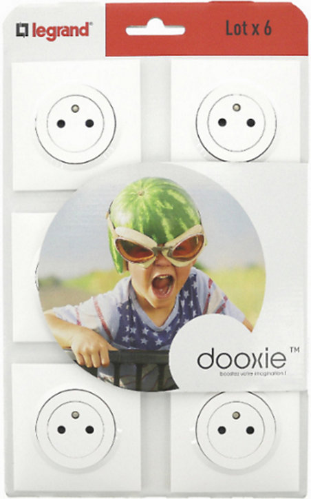 Prise 2 pôles + terre Legrand Dooxie, 6 pièces