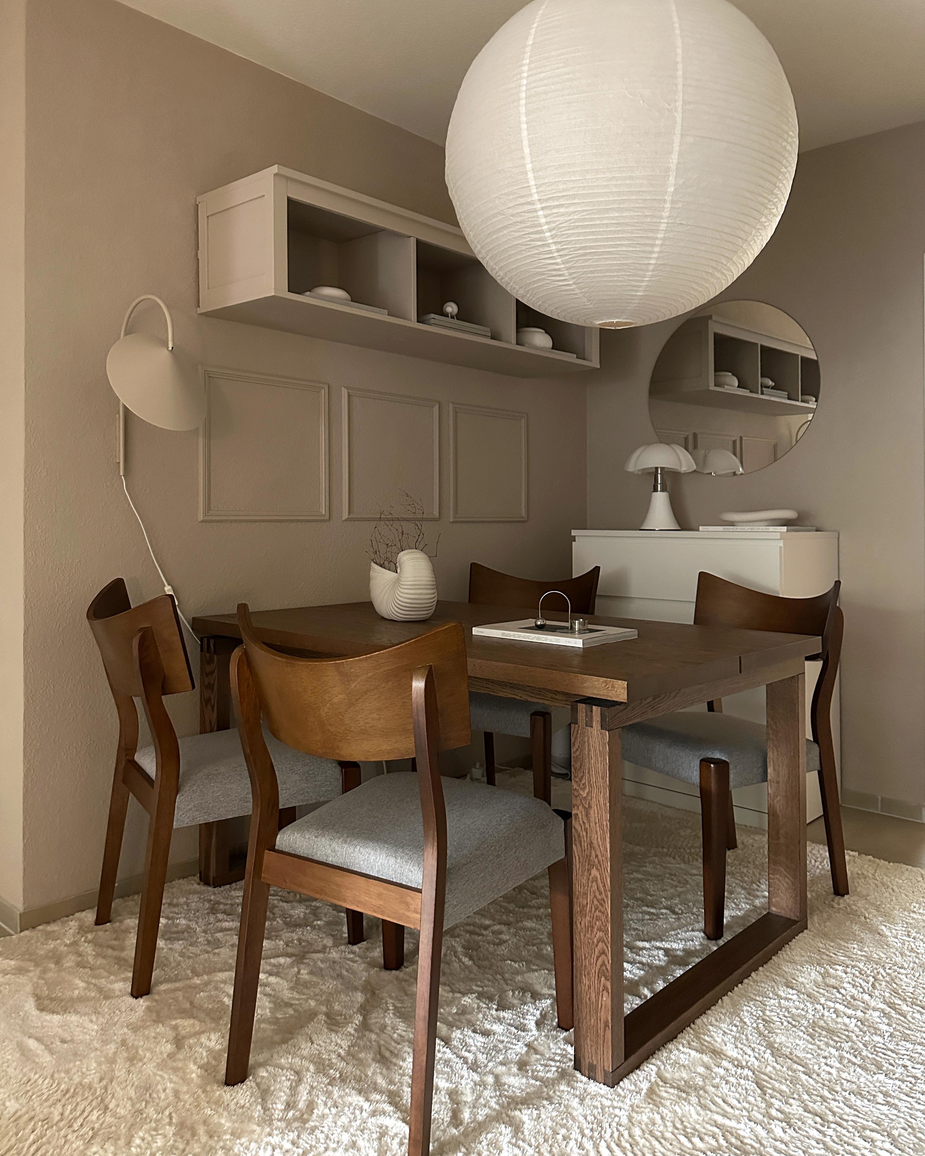 Set van 2 eetkamerstoelen EDEN Hout Lichtgrijs