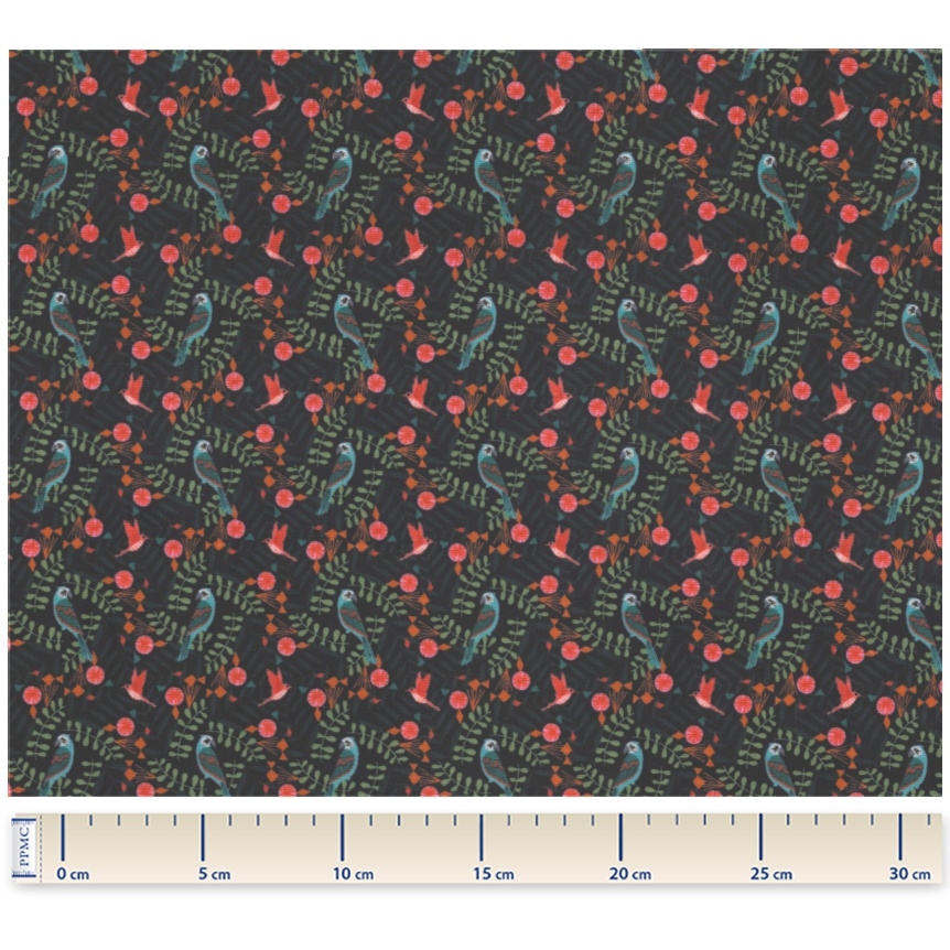 Coupon Tissu Coton Enduit 1.5 M - Birdy