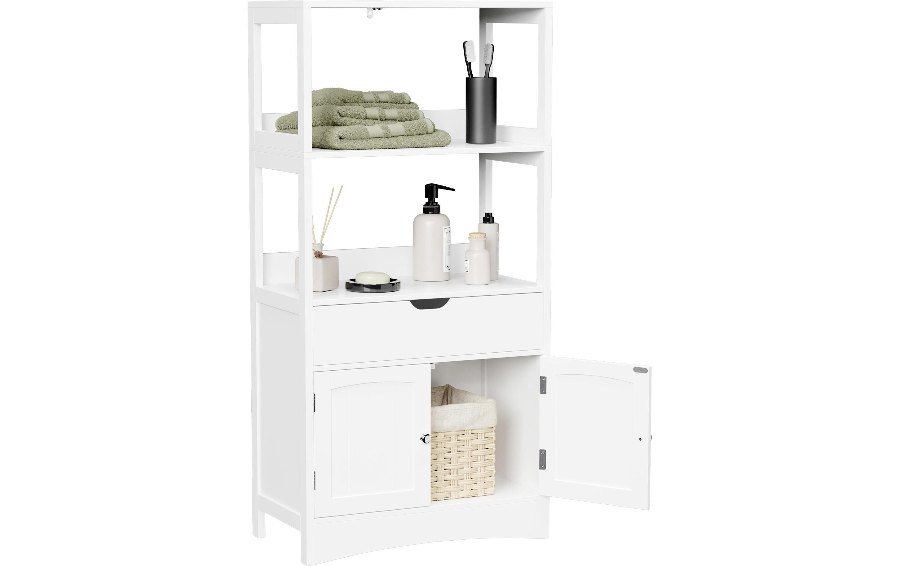 Badezimmerregal 60 x 32.5 x 122 cm, Weiss<br>Badschrank