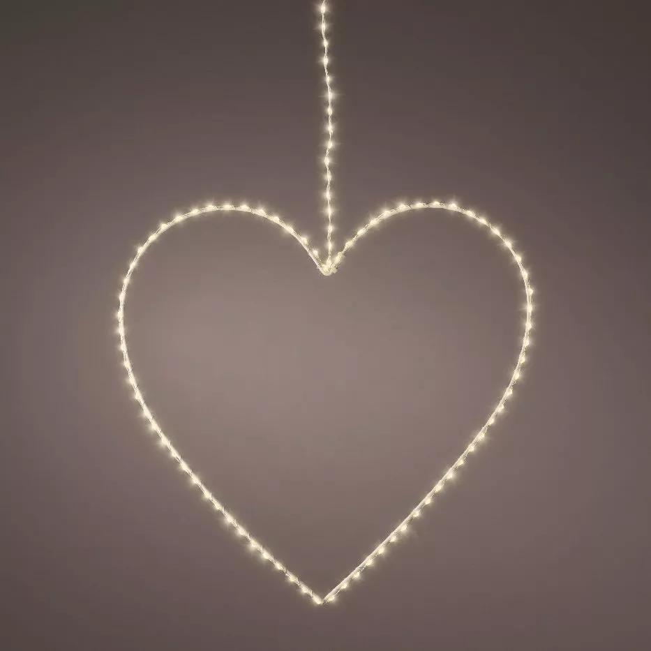 Cœur lumineux à suspendre 120 LED (D38 cm) Féerie Blanc chaud