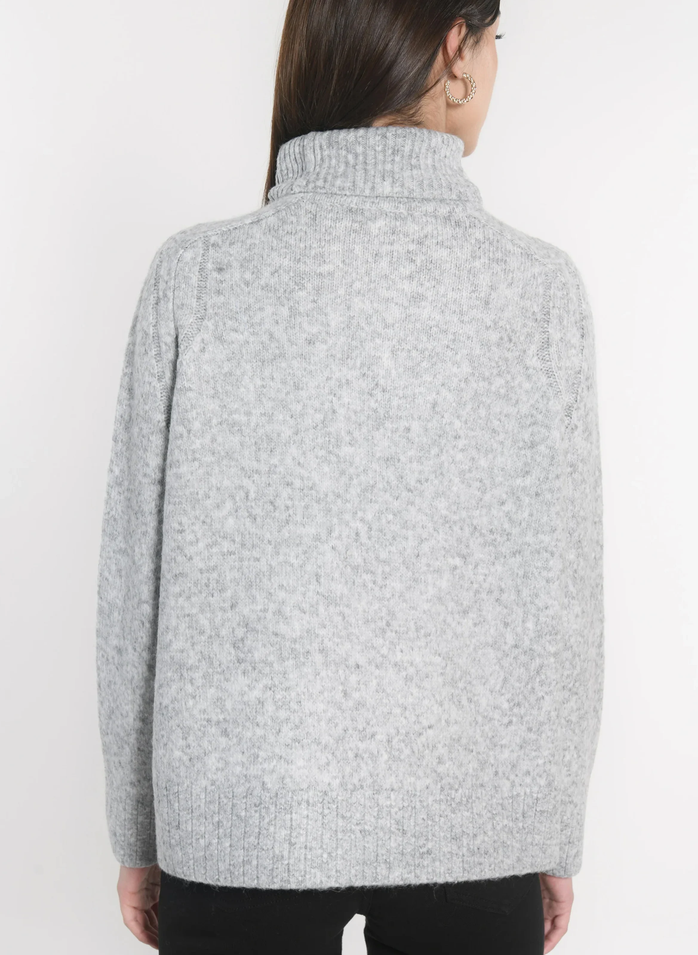 JOANA - Pull ample col roulé| Gris