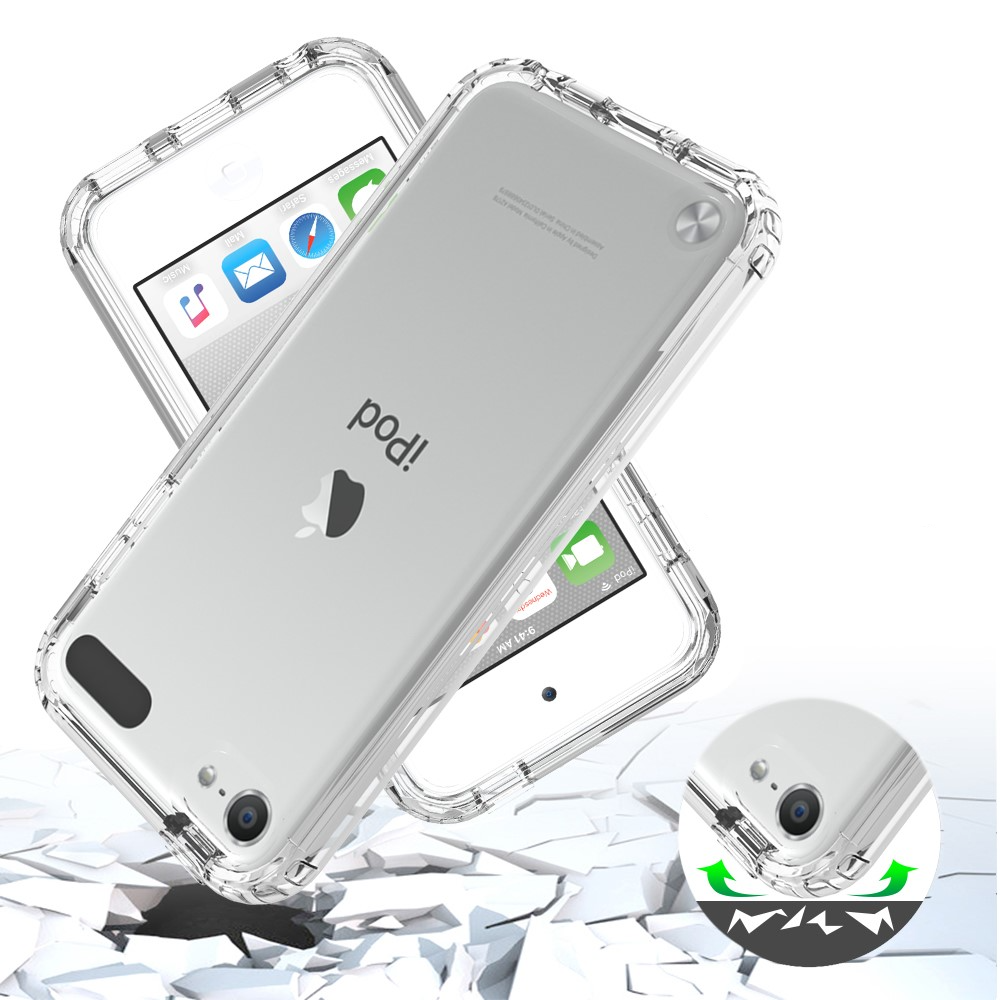 (2-tlg.) iPod Touch 7 / 6 / 5 Hybrid TPU Hülle - Transparent