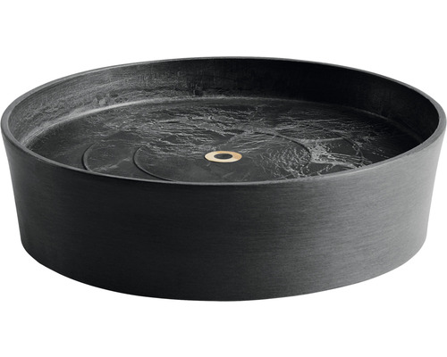 Ecopots onderzetter met wielen, kunststof, Ø 28,7 cm, H 8,3 cm, donkergrijs