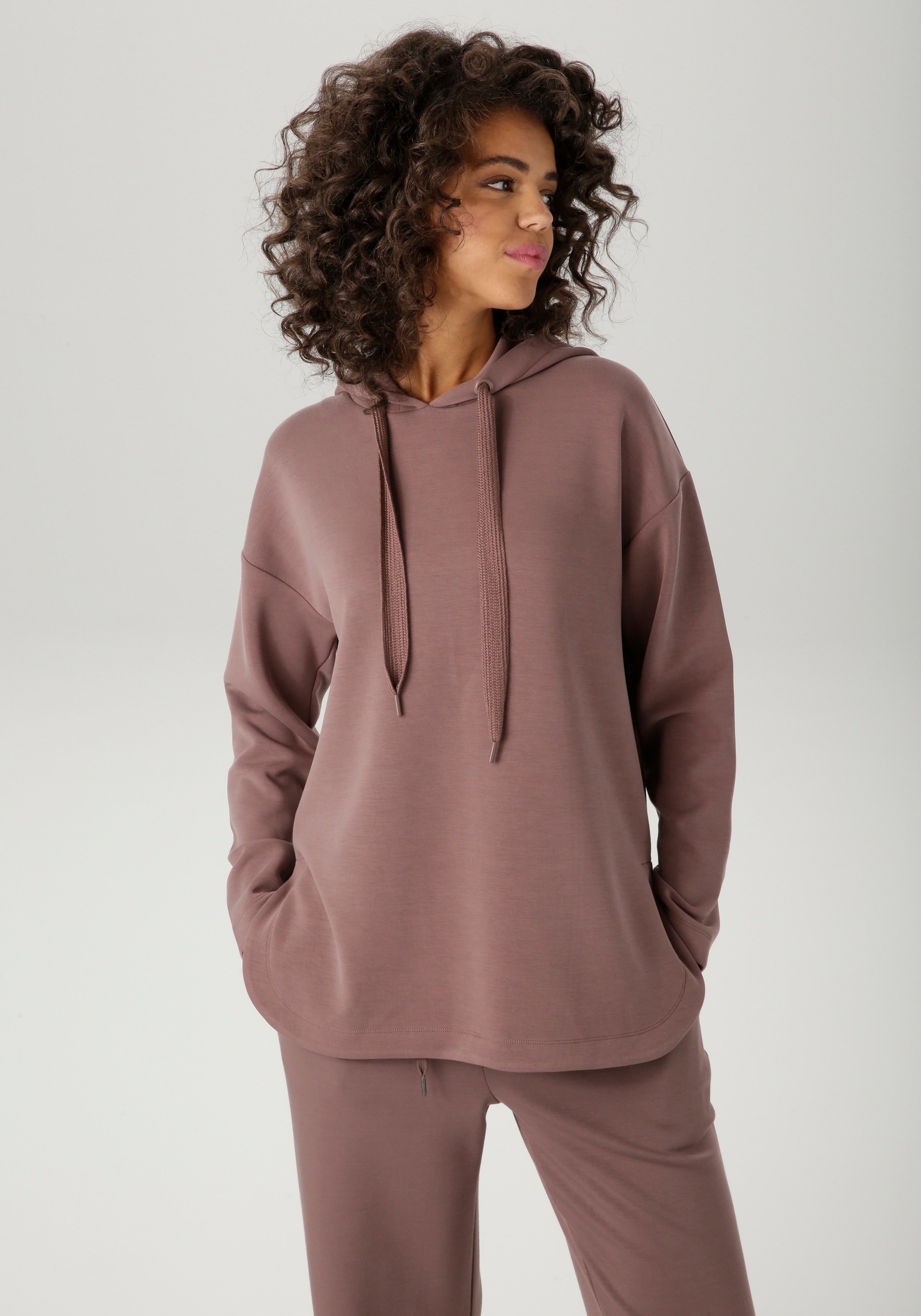 Aniston CASUAL Sweatshirt , mit Bindeband an der Kapuze - NEUE KOLLEKTION