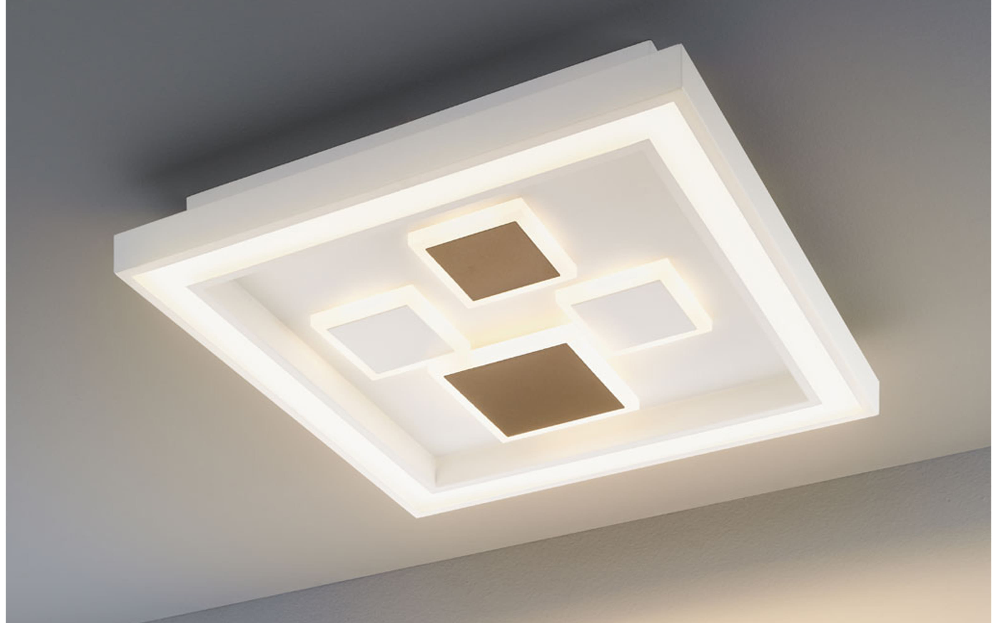 LED-Deckenleuchte Stina, weiß/silberfarbig, 48 cm