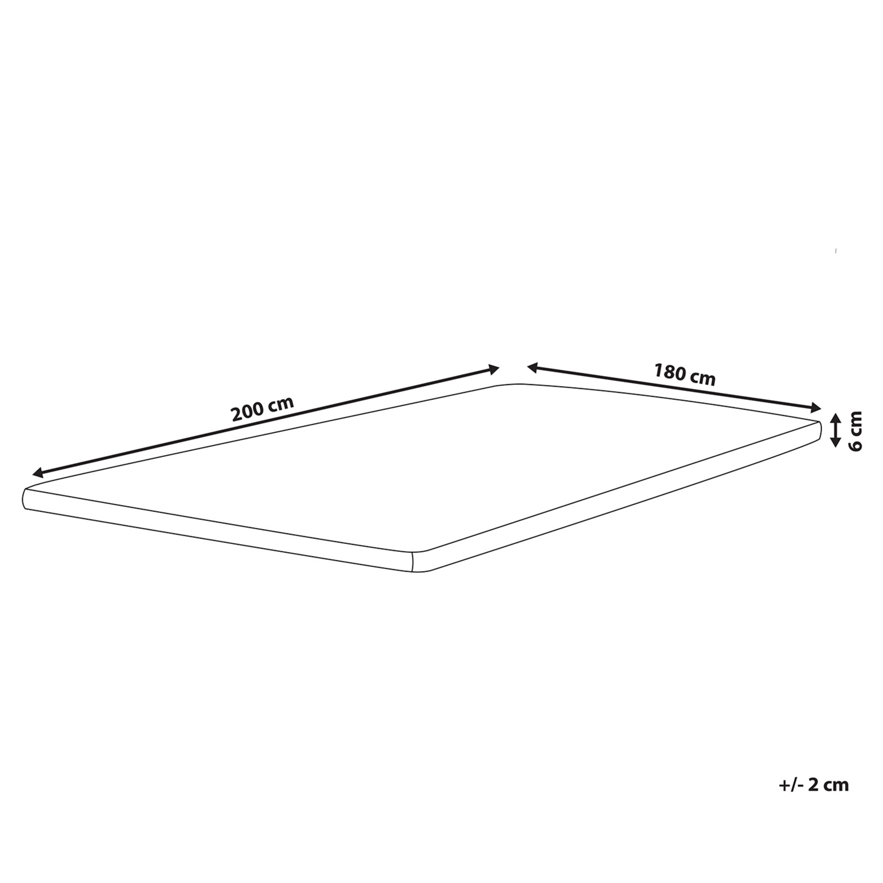 Beliani - SLUMBER - Matrastopper - Grijs 180 x 200 cm - Polyester