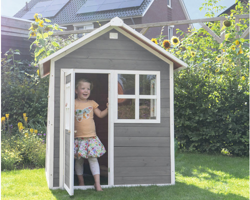 EXIT Loft 100 speelhuis, 159 x 149 x 135 cm, hout, grijs