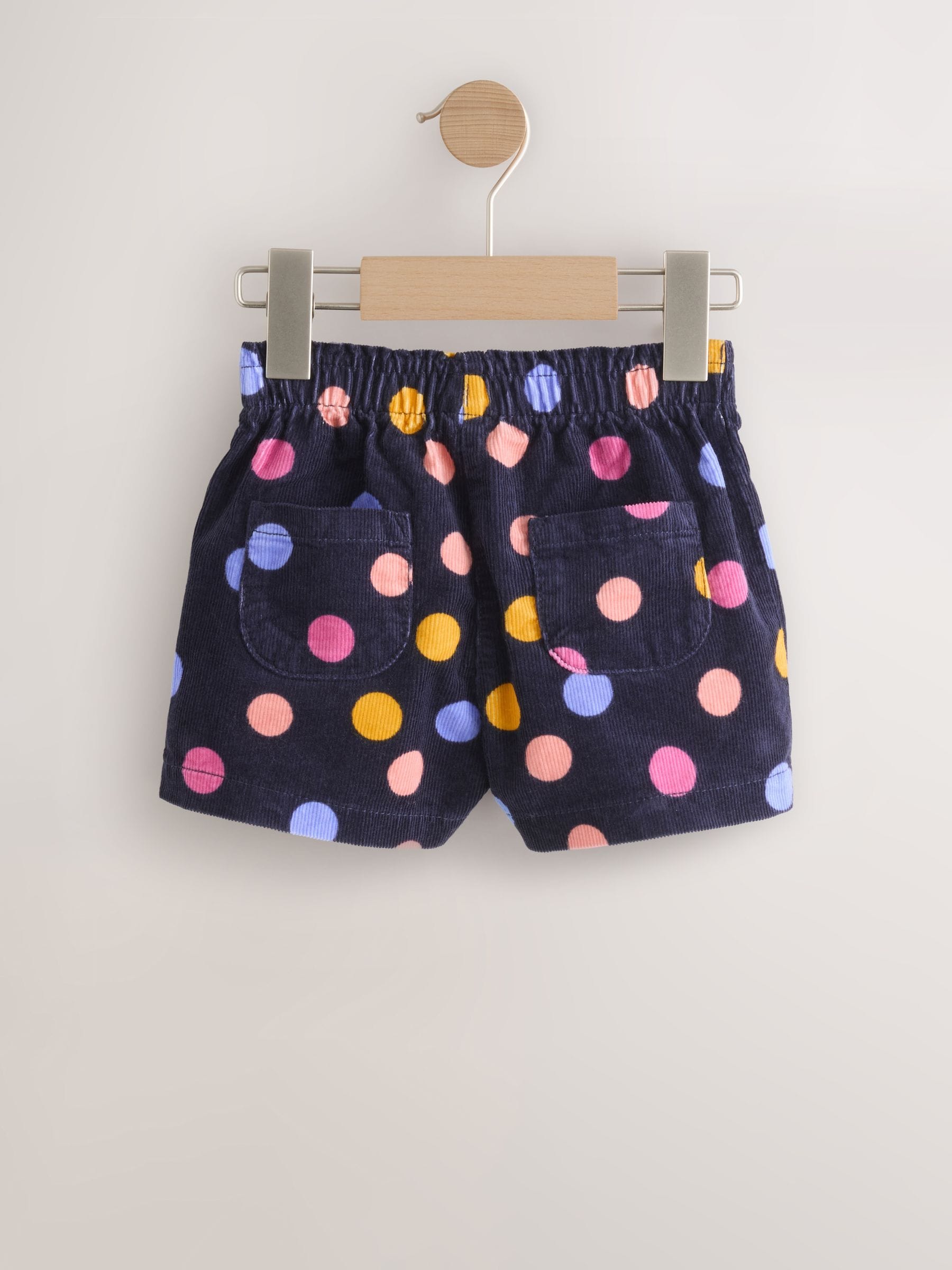 Regenboog - Set van corduroy shorts en Panty's met polka dots (3mnd-7jr)