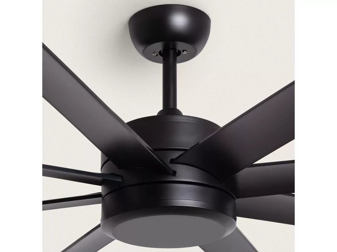 Ventilateur de Plafond Silencieux Hidra Noir 157cm Motor DC Télécommande Sans lumière Oui