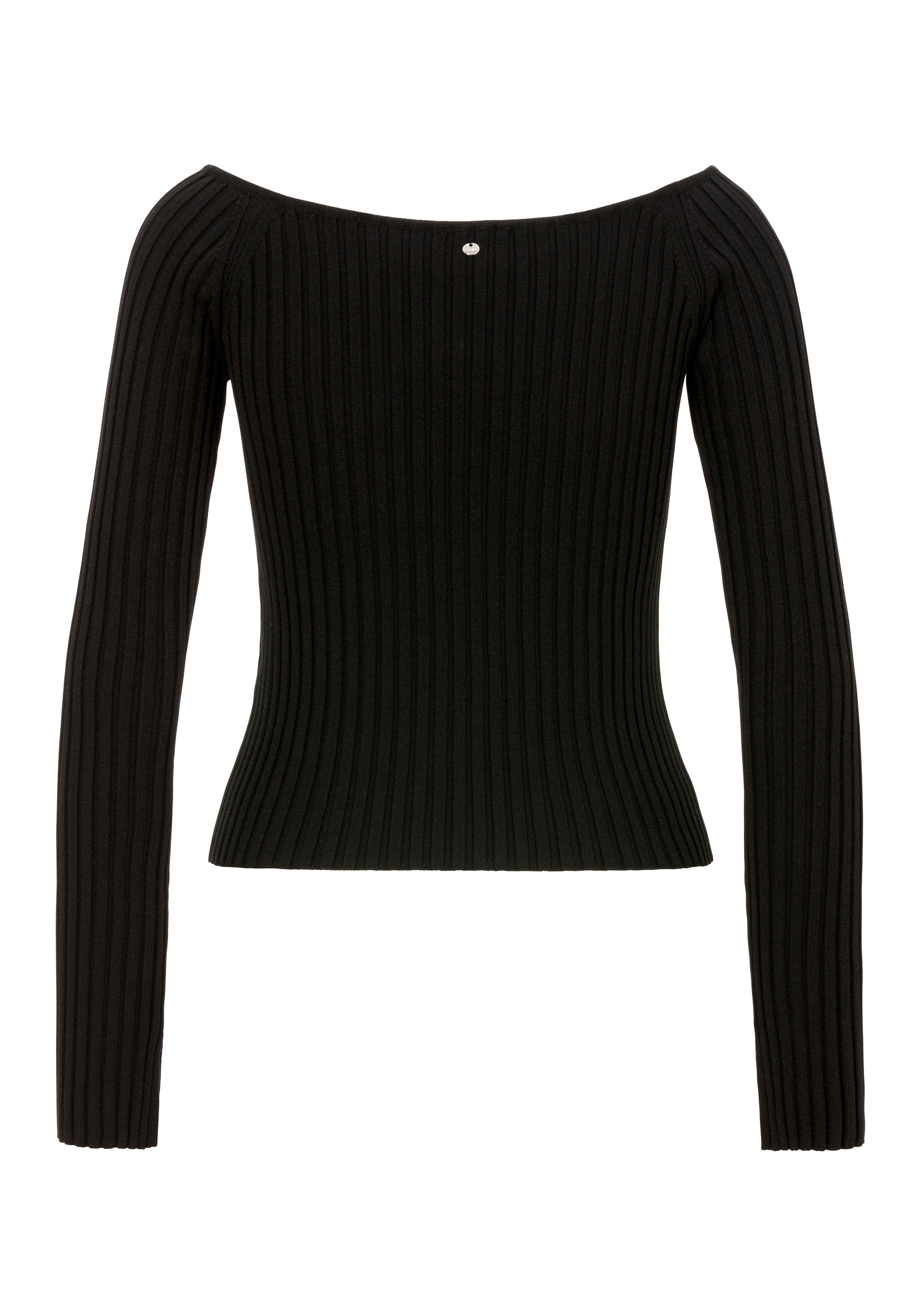 BOSS ORANGE Carmenpullover »Fayez Premium Damenmode«, Cut-Out mit Logodetail