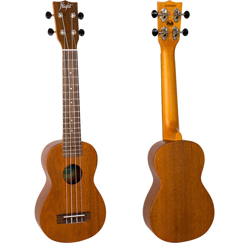 Flight Heritage Series LUS-5 Vintage Satin sopraan ukelele met concert hals met gigbag