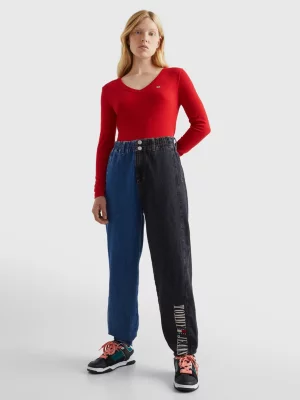 Camiseta cropped essencial de manga comprida canelada