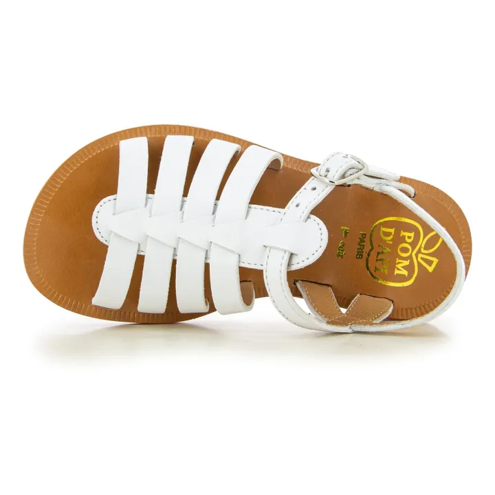Pom d'Api Sandales Plagette Strap | Blanc