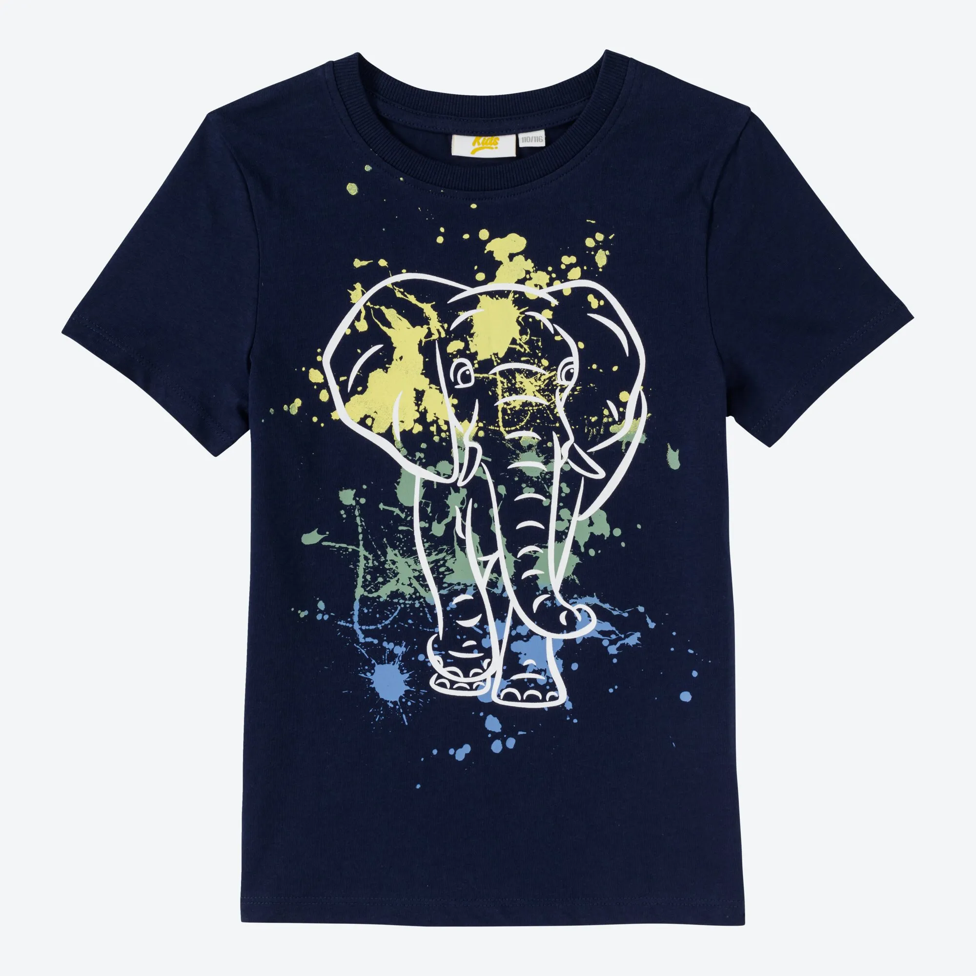 Jungen-T-Shirt mit Elefanten-Frontaufdruck