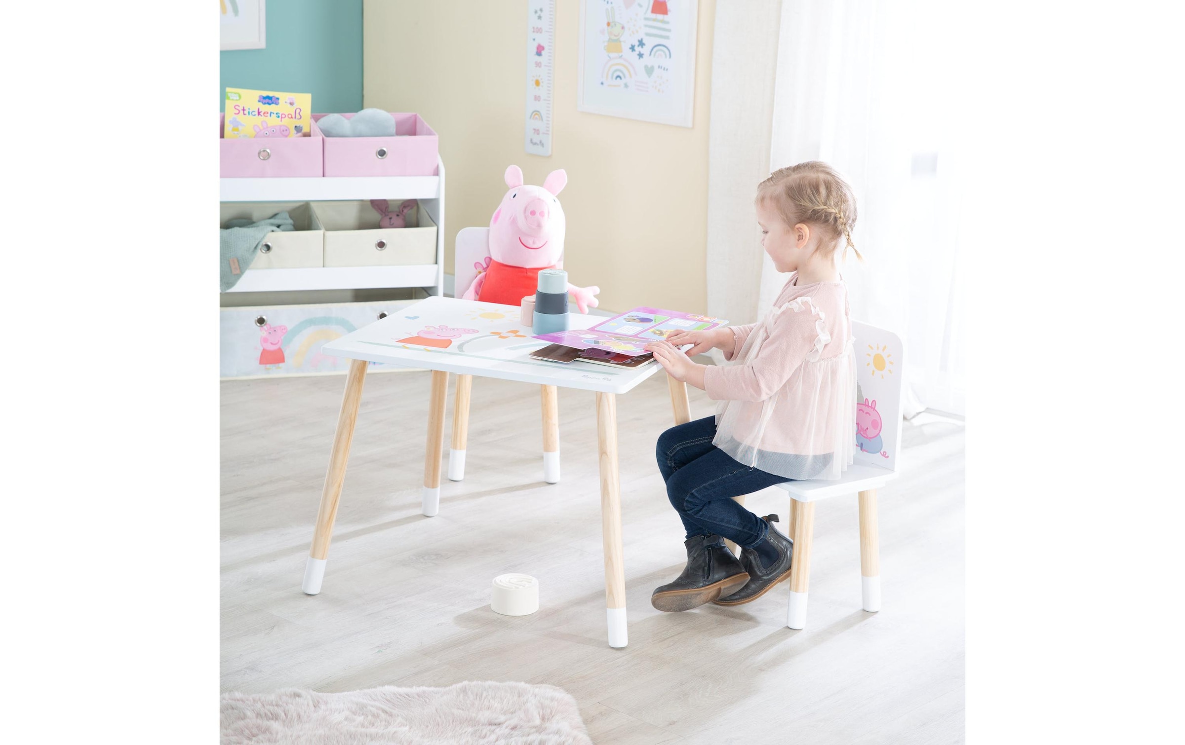roba® Kindersitzgruppe »Peppa Pig Mehrfarbig; Rosa; Weiss«