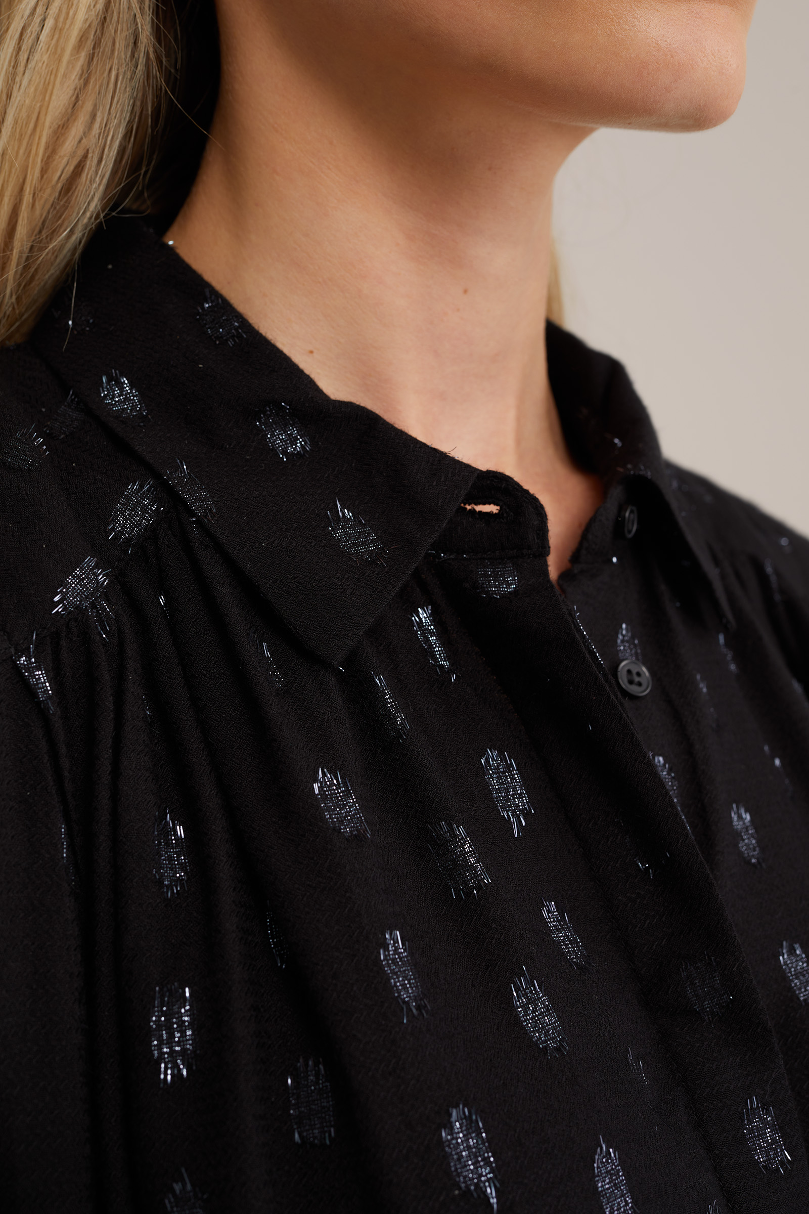 jurk met dessin WE Fashion Zwart
