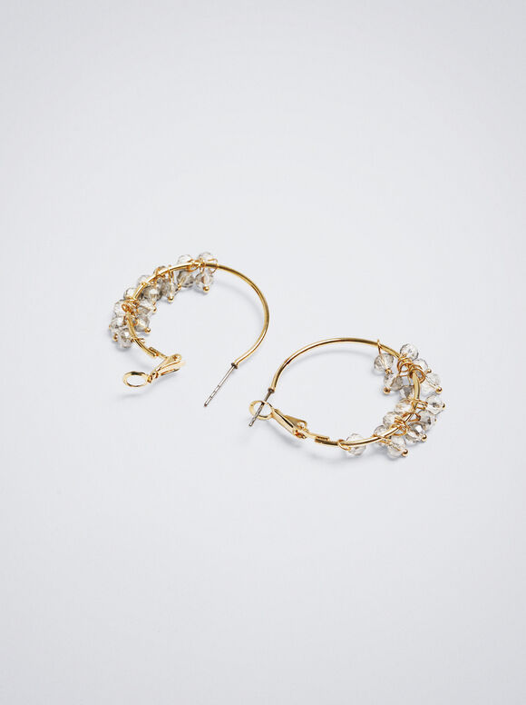 Brincos de argola dourados - Dourado