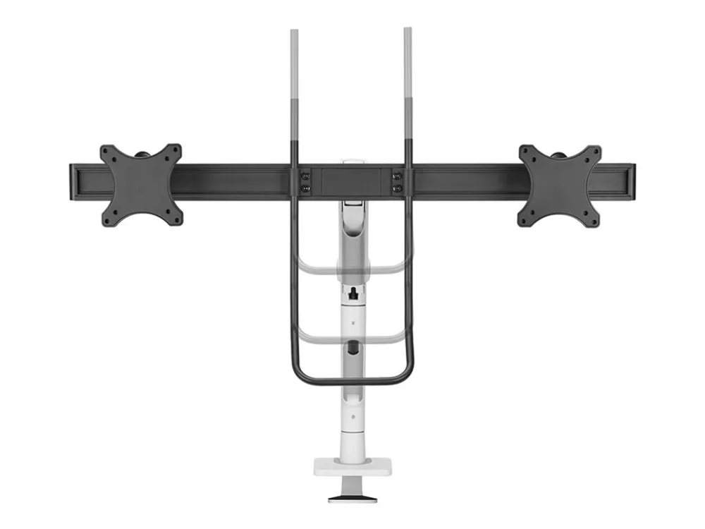 [OUTLET] - Neomounts DS75S-950WH2 - Monteringssæt (skrivebordsmonteringsarm) - fuld bevægelse - for 2 LCD displays - aluminium - hvid - skærmstørrelse: 17