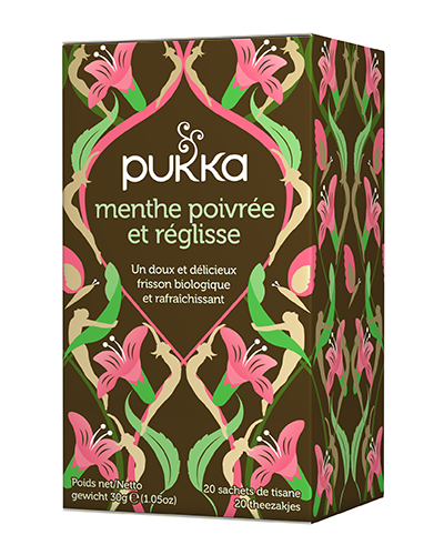 PUKKA Menthe poivrée et Réglisse Tee Tees Bio Btl 20 Stk
