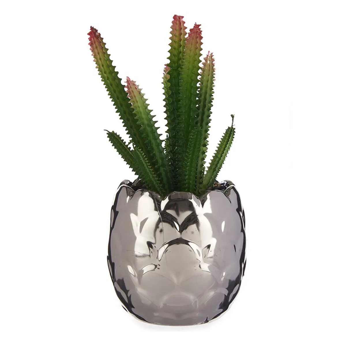 DKD Home Decor Cactus Argenté Céramique 20 cm