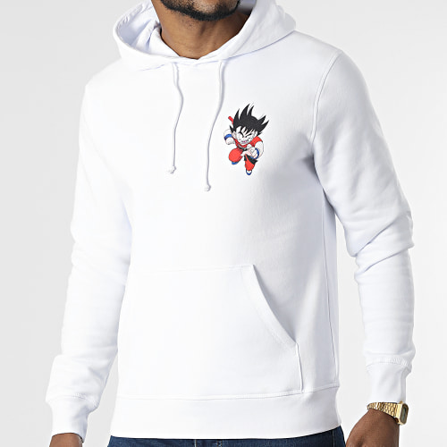 Sweat Capuche Goku Fight Chest Blanc