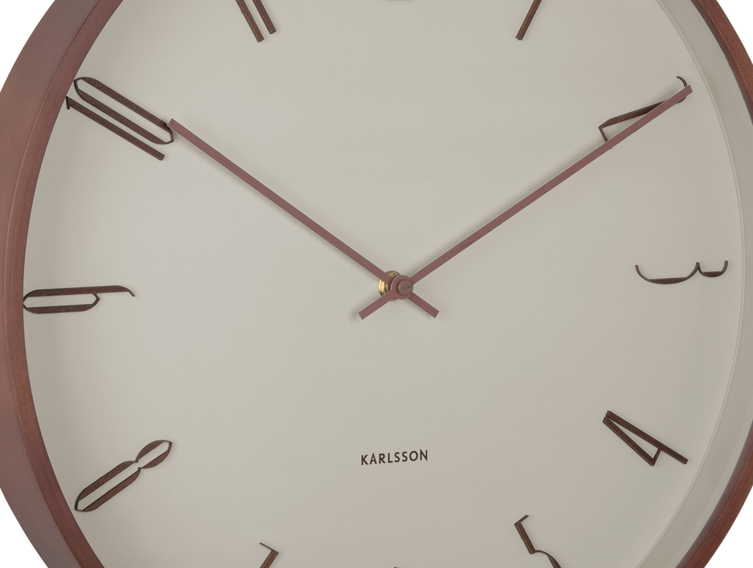 Wall clock Scandia warm grey