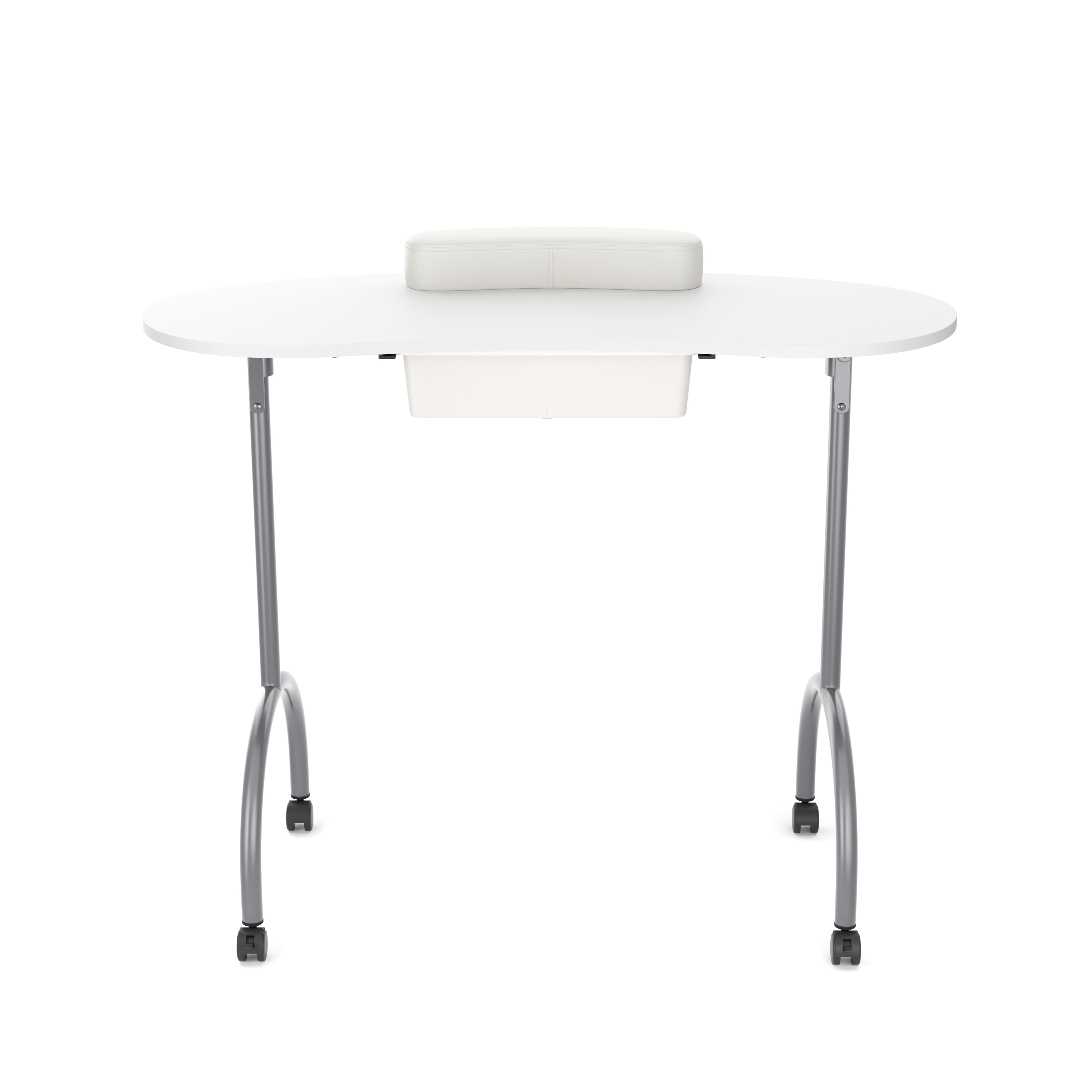Nageltisch faltbar mit Rollen 98 x 77 x 44 cm weiss