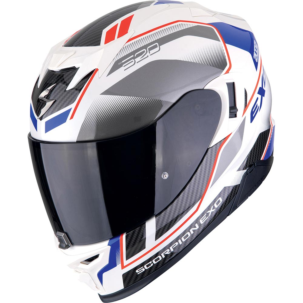 Scorpion - Casque Exo-520 Evo Air Lena Noir Brillant / Bleu / Rouge