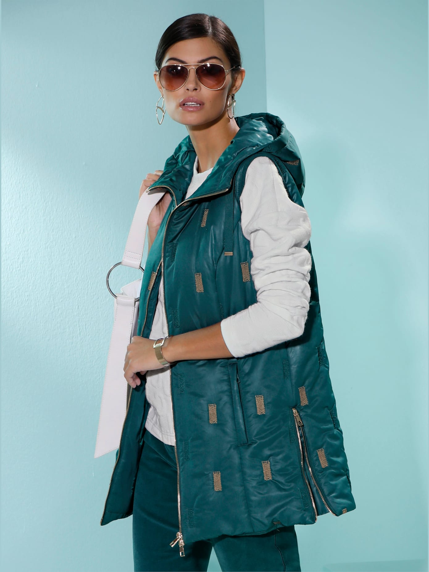 Gilet long coutures princesse structurantes