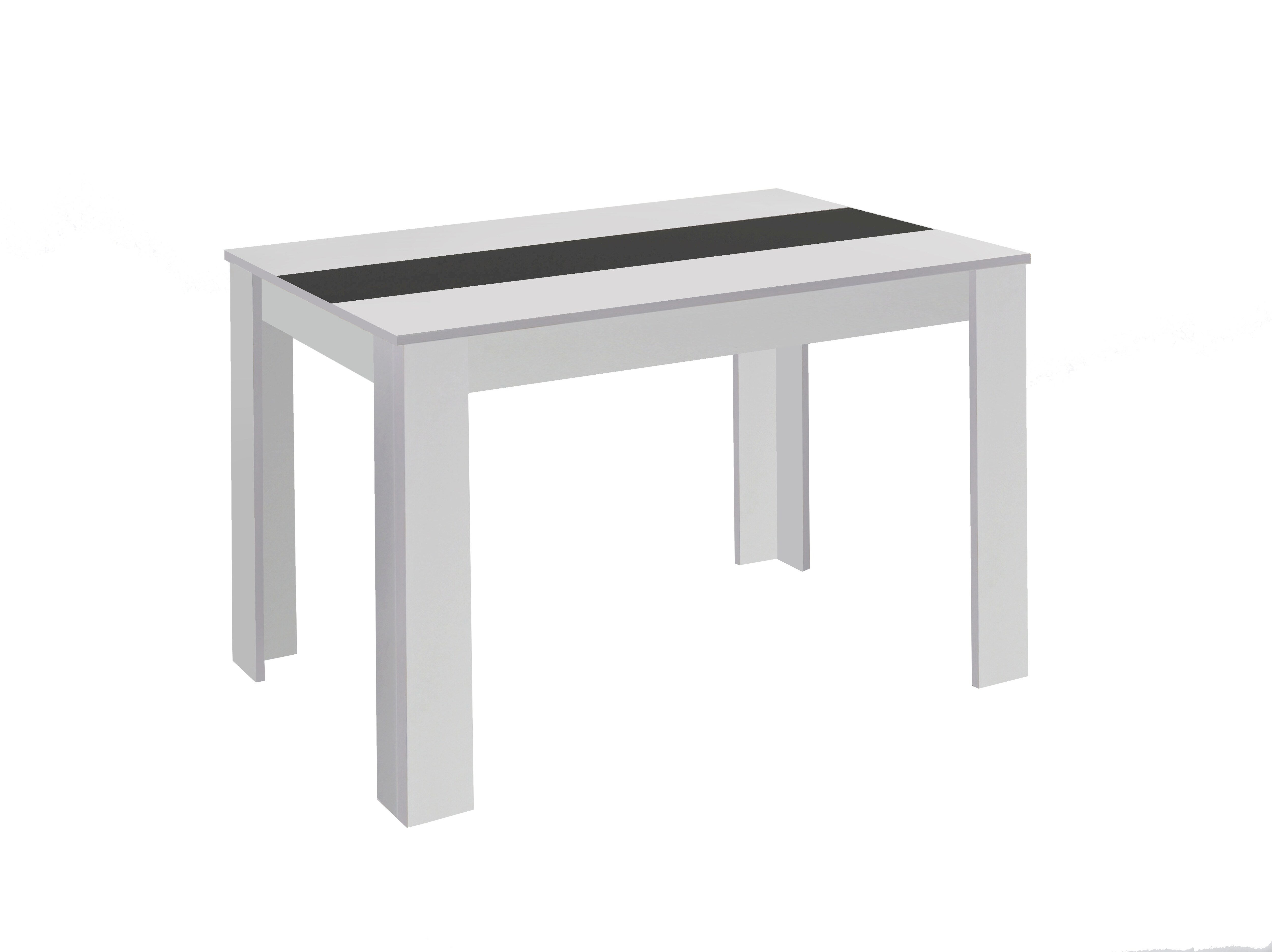 byLIVING Esstisch NORI, Breite 140 cm, weiß/schwarz, Einlegeplatte wendbar