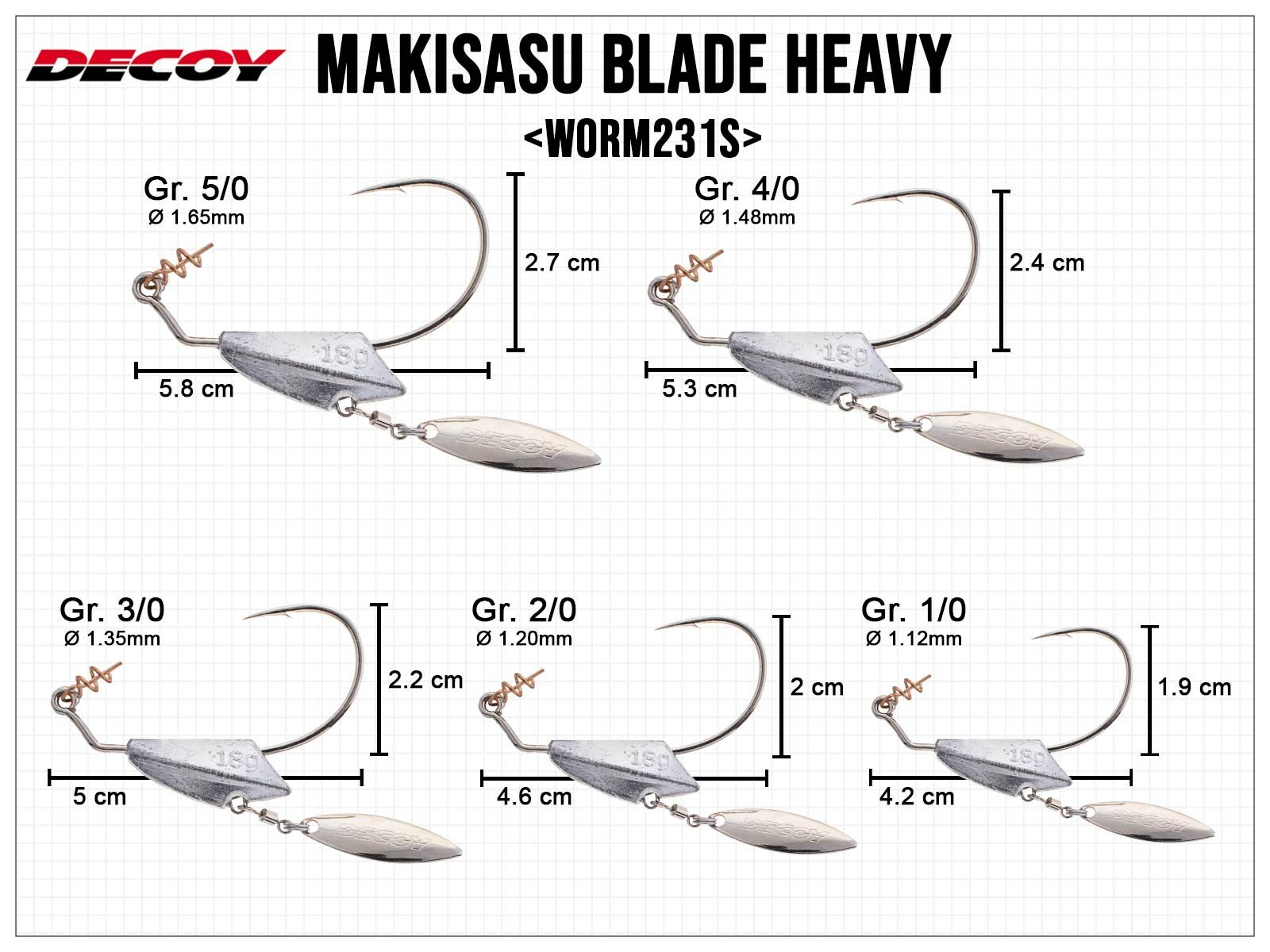 Makisasu Blade Heavy Worm231S (DECOY)