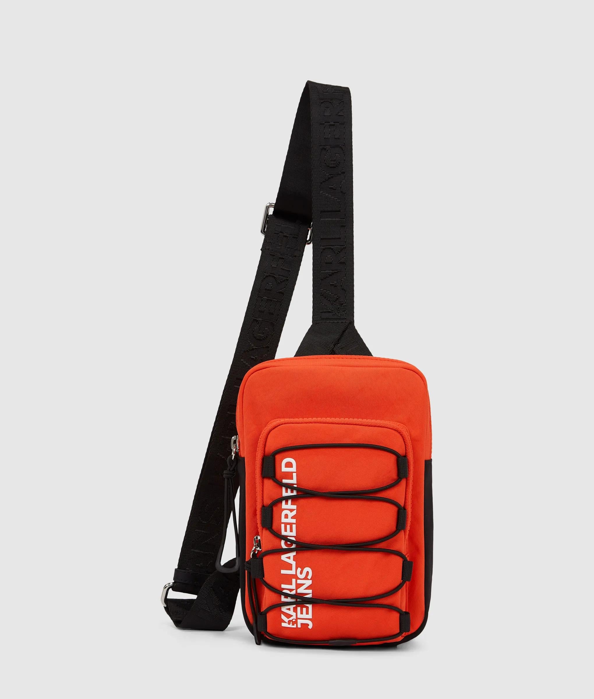 Praktische schuine tas met trekkoord