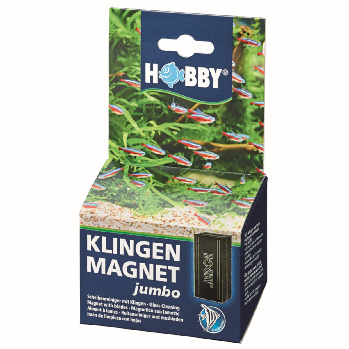 Hobby Jumbo-Klingenmagnet - Scheibenreiniger für Aquarien mit Klingen