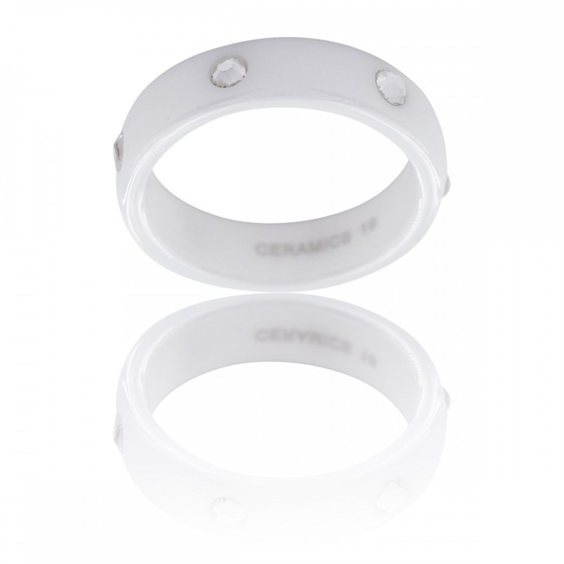 Coffret Belle Bague Femme Céramique Ornée Zirconium