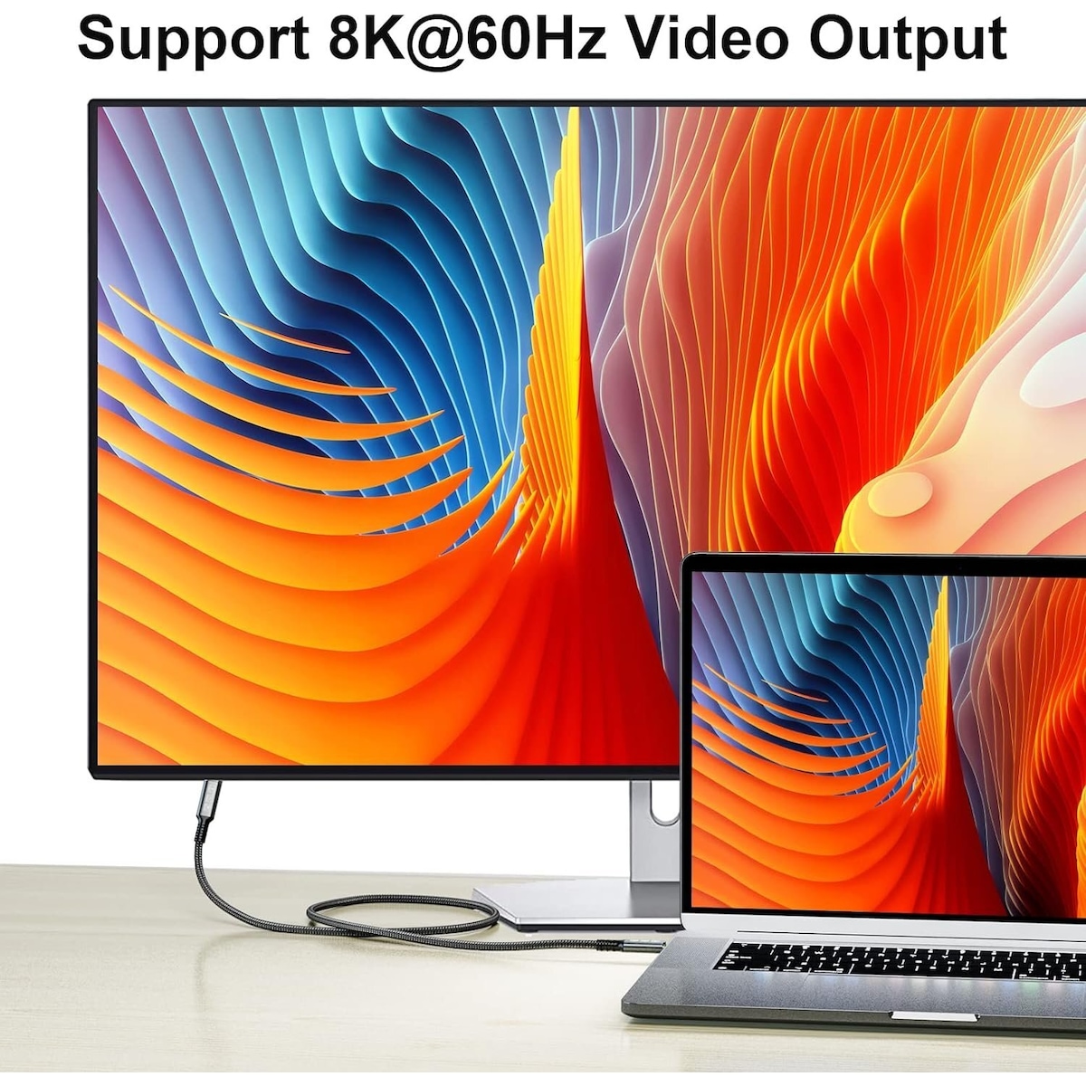 NÖRDIC USB 4 skjøtekabel 1m 40Gbps 240W 8K60Hz