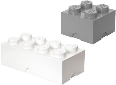 LEGO Oppbevaring, Hvit/Grå