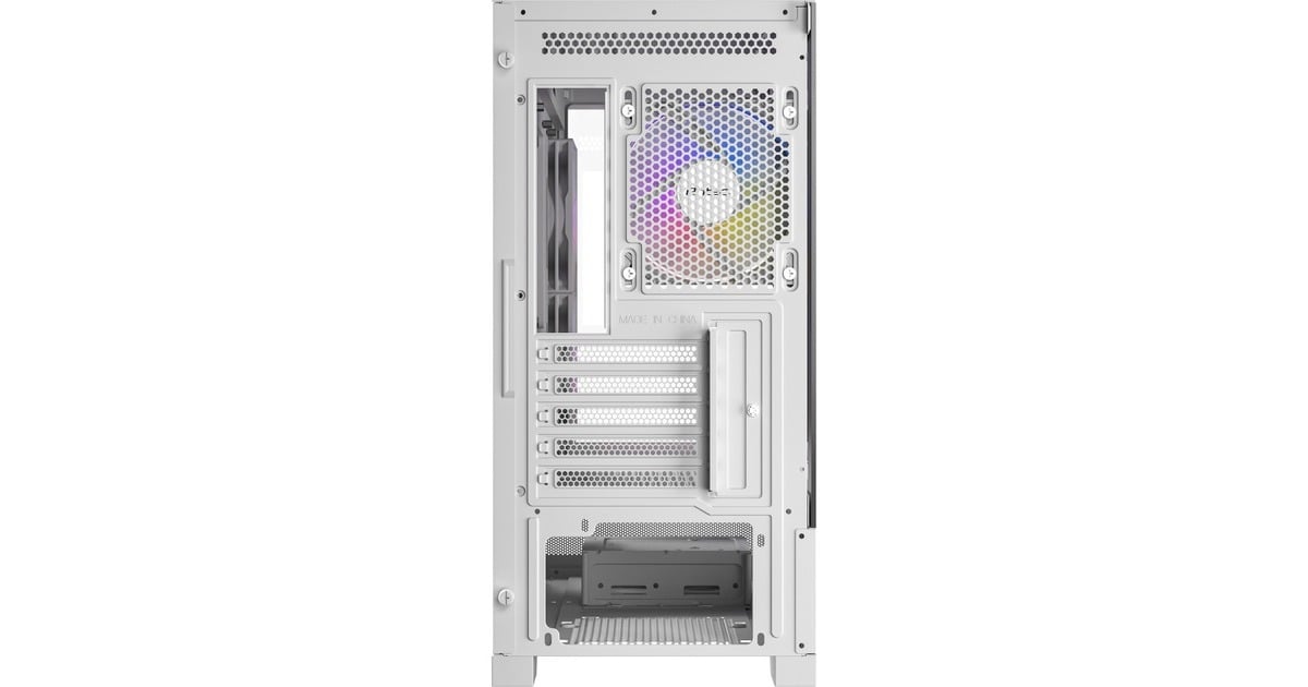 AntecCX500M RGB mini tower behuizing  (Wit | 2x USB-A | 1x USB-C | Tempered Glass)