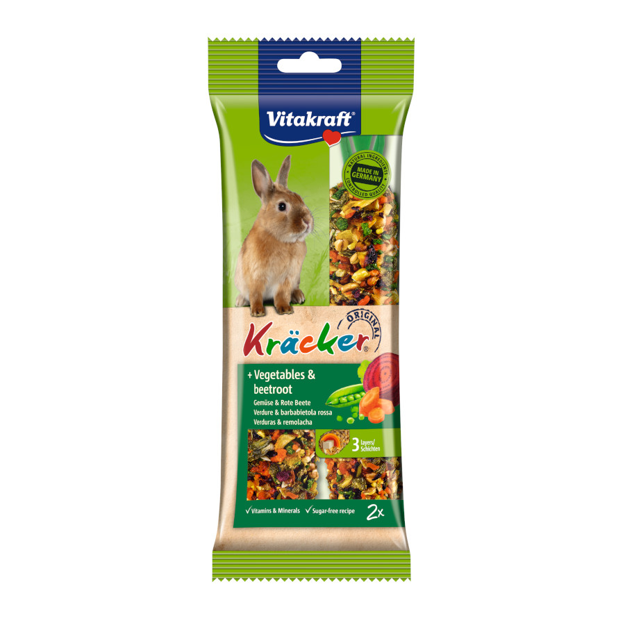 Barras de vegetais Vitakraft Kräcker para coelhos