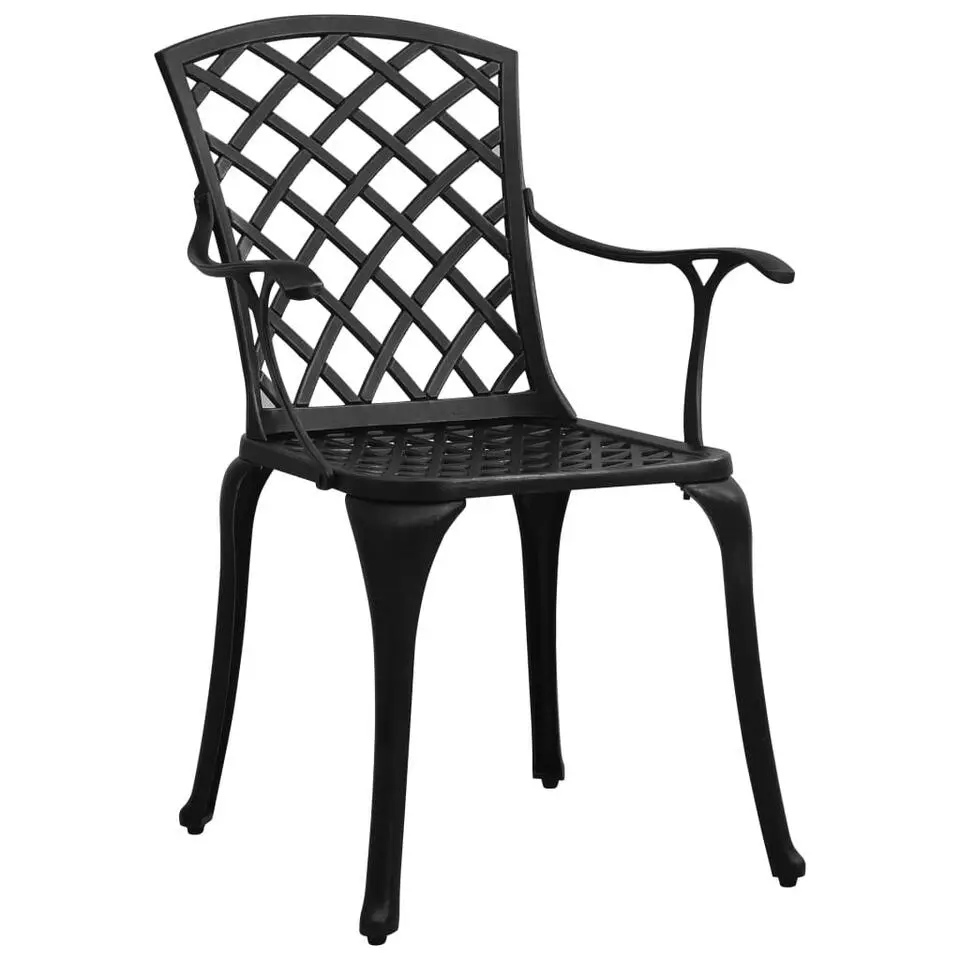 vidaXL - Bistroset - Zwart - Aluminium