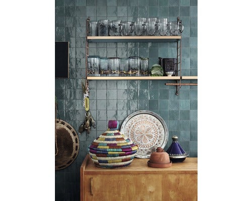 Wandtegel Marazzi Zellige Petrolio glanzend 10x10cm