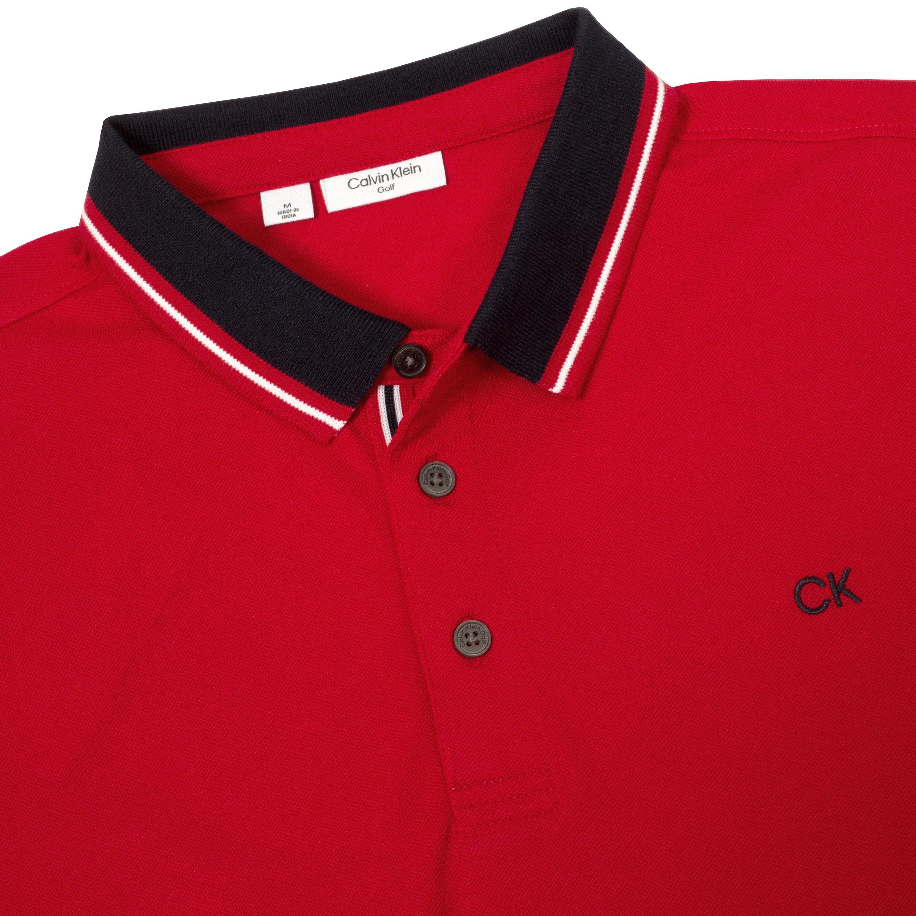 Calvin Klein Golf CKG Monogram Pique Polo Shirt Mens