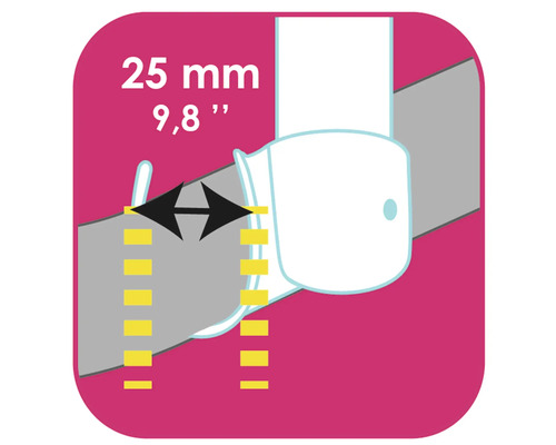 Plafondsteun MSV Ø 25 mm wit glanzend