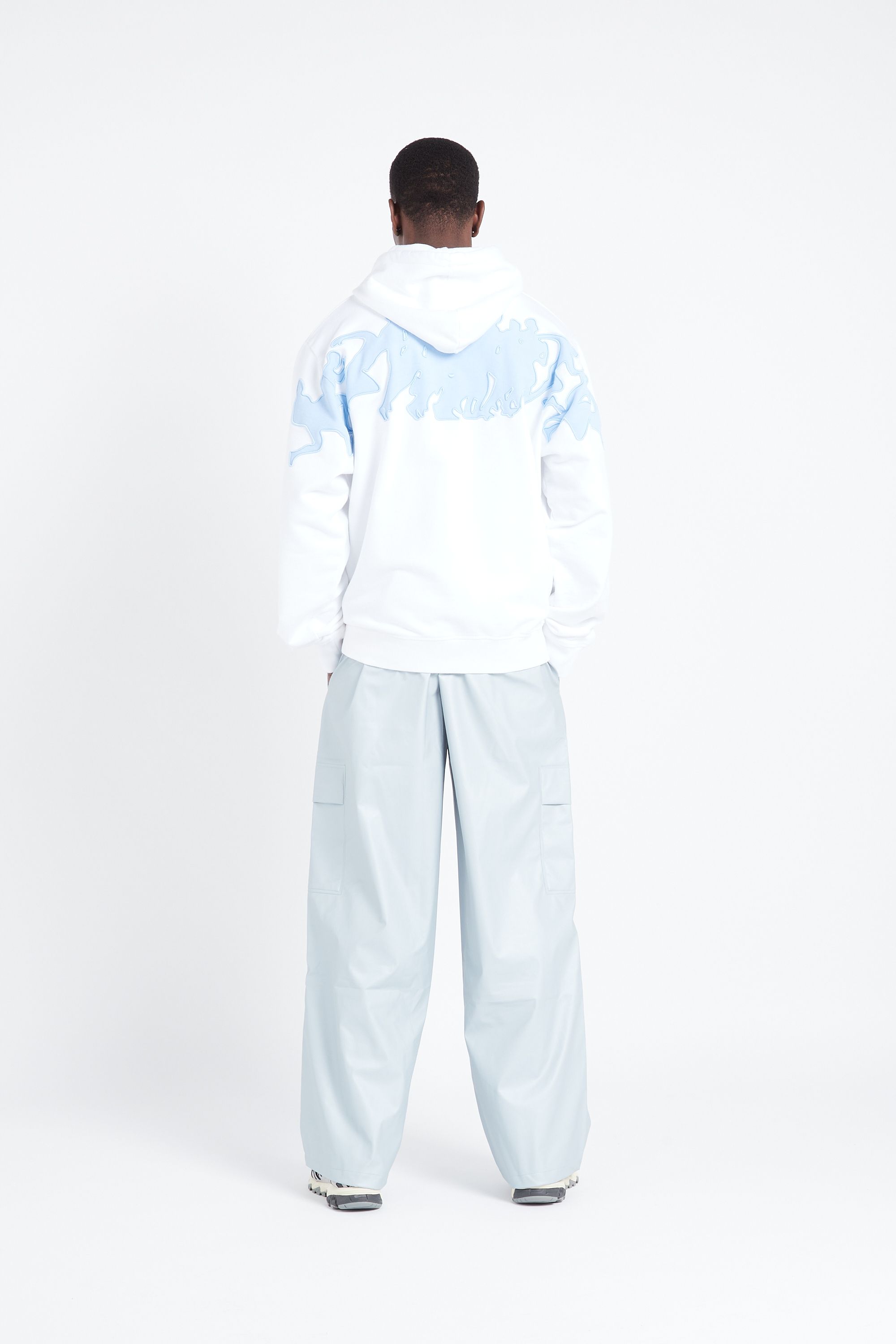ARTE ANTWERP Hoodie Hank Back Multi Runner Blanc