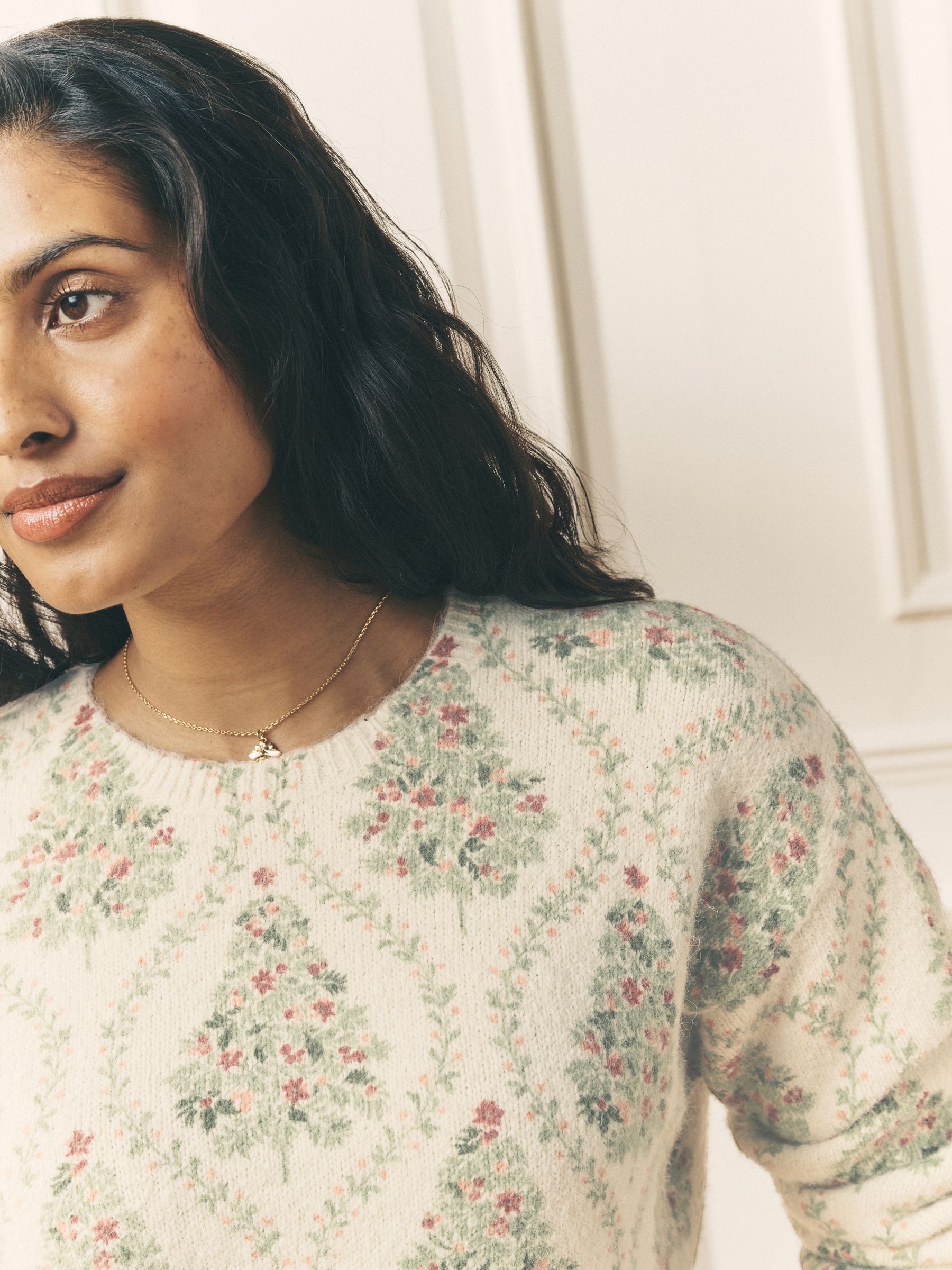 Laura Ashley feestelijke Kerstmis Trui met een vleugje wol