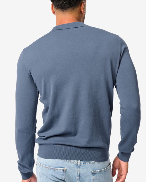 polo homme en maille bleu