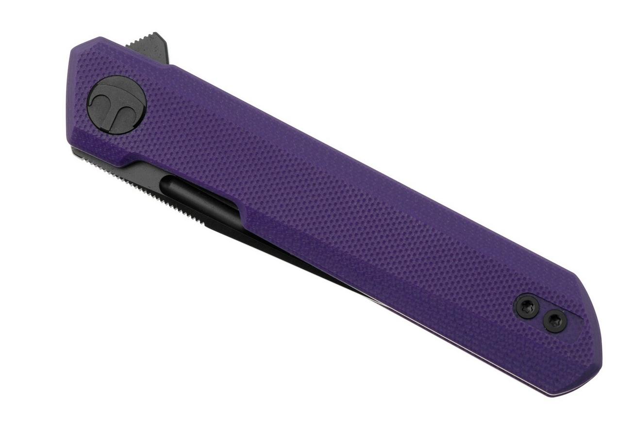 Bestechman Mini Dundee BMK03J Black PVD Purple G10, zakmes, Ostap Hel Design